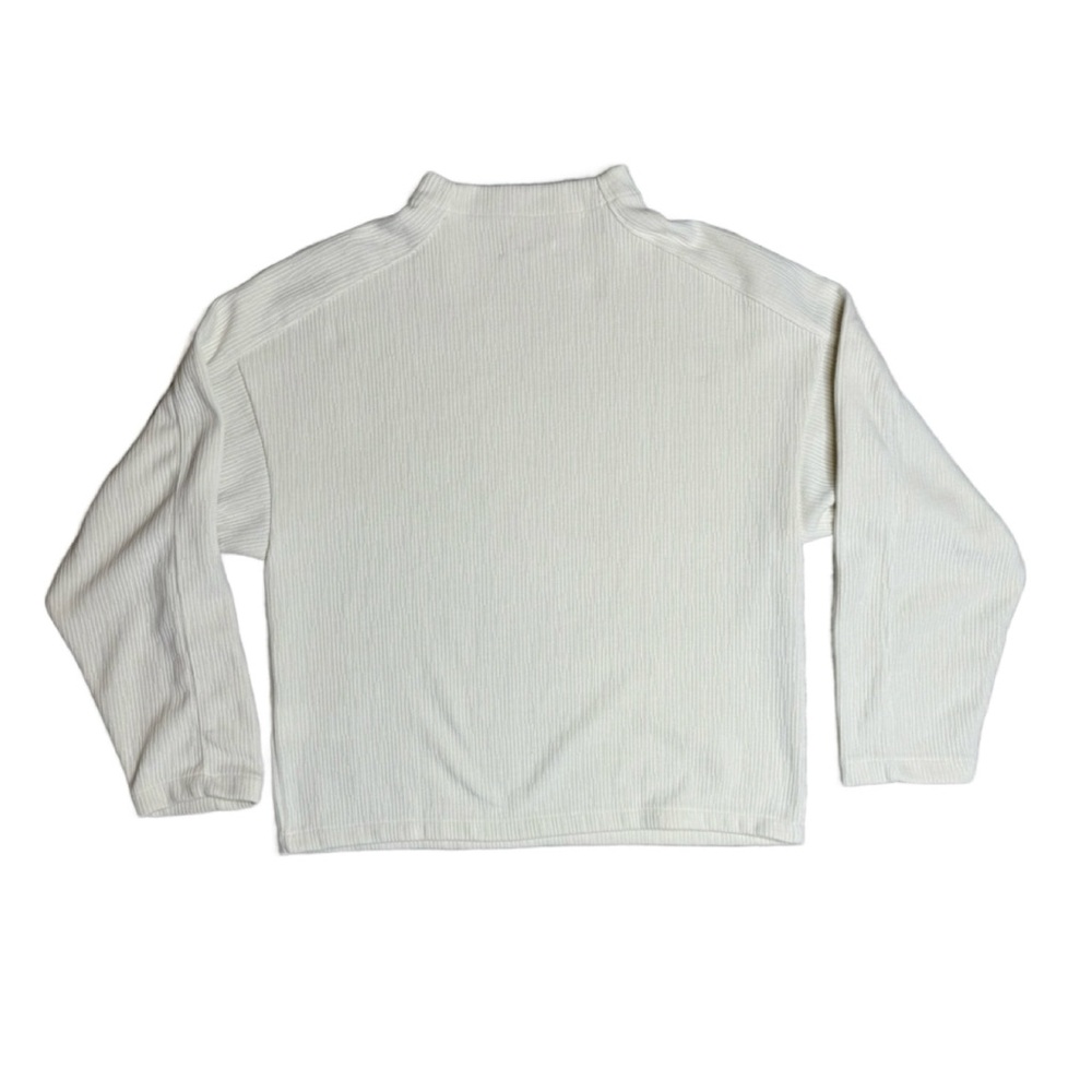 Madewell Long Sleeve Cream Oversized Women’s Ribbed Top M $48